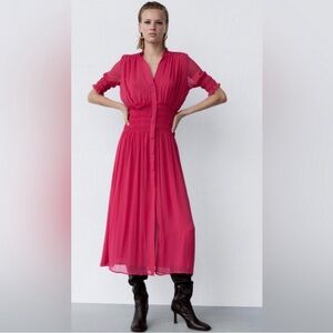 Zara Pink Midi Dress